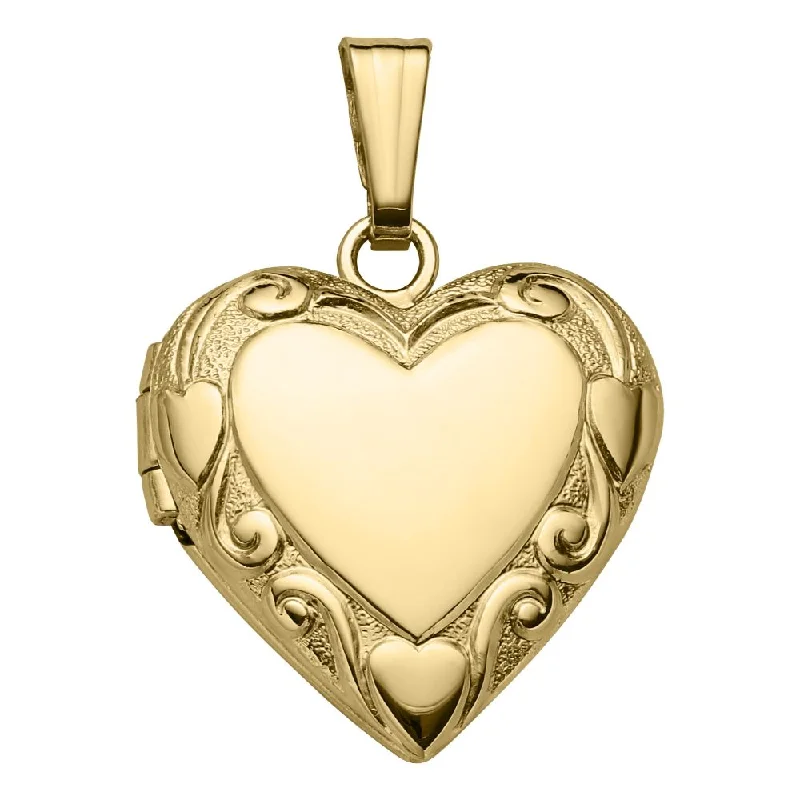 14k Heart Locket Necklace 18"