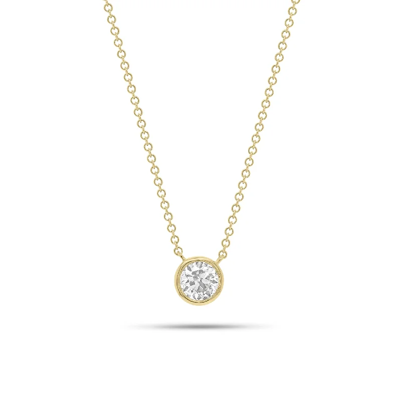 0.57 ct Bezel-Set Diamond Solitaire Pendant