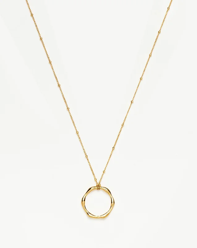 Large Molten Pendant Necklace | 18k Gold Vermeil