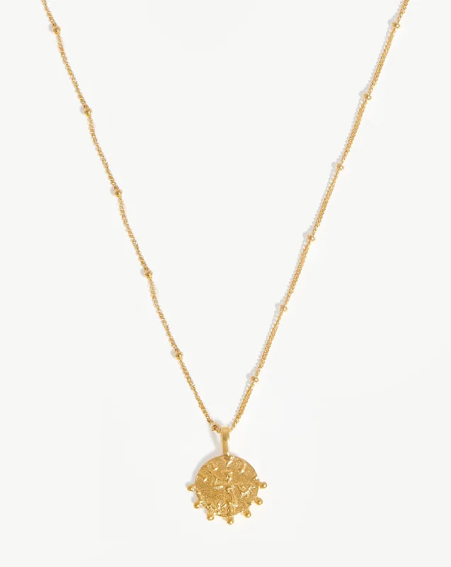 Lucy Williams Mini Beaded Coin Necklace | 18k Gold Vermeil