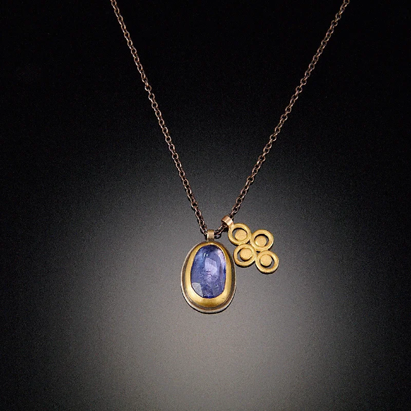 Tanzanite and 22k Gold Filigree Necklace