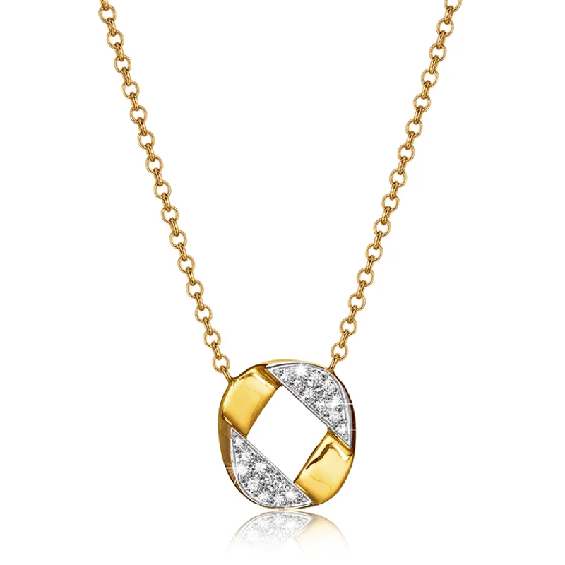 Curb-Link Piccolo Necklace in Diamond