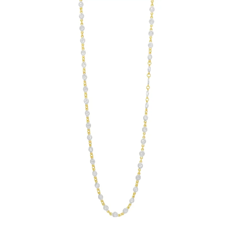 Freida Rothman Signature Bezel Set Wrap Chain Necklace