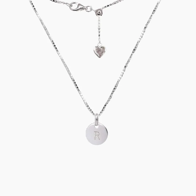 Gioia Single Initial Disc Necklace