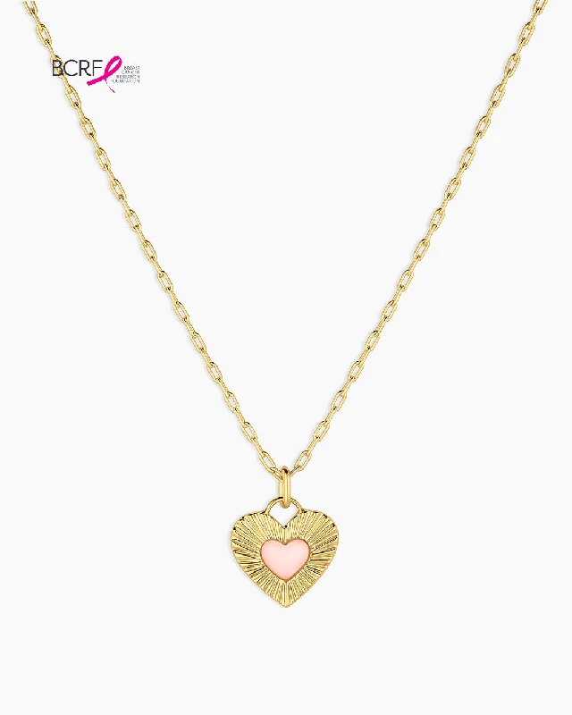 Rose Quartz Heart Necklace