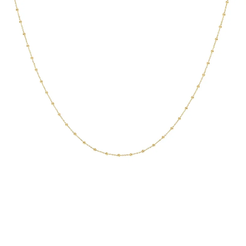 14KT GOLD MINI BALL CHAIN NECKLACE