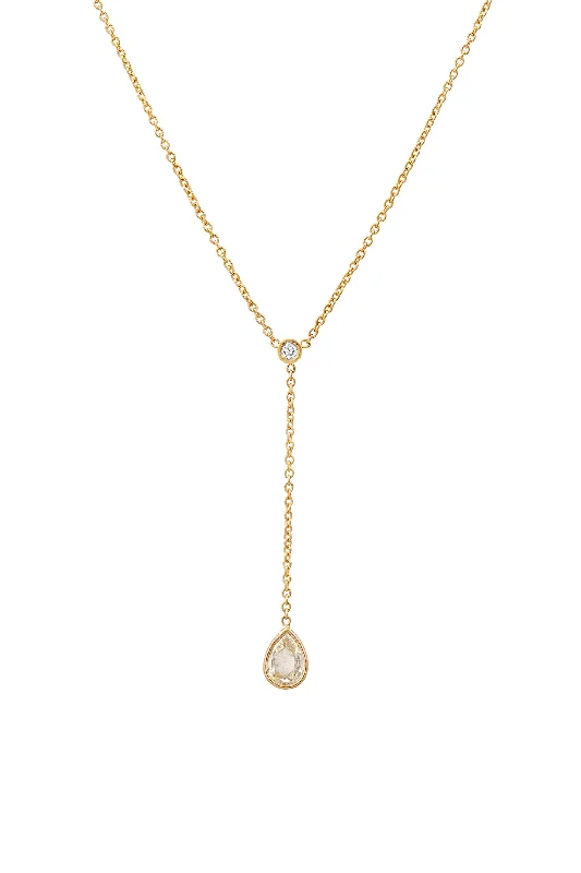 Rose Cut Diamond Lariat No. 2317