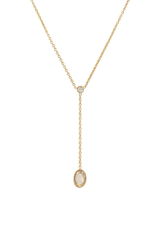 Rose Cut Diamond Lariat No. 2321