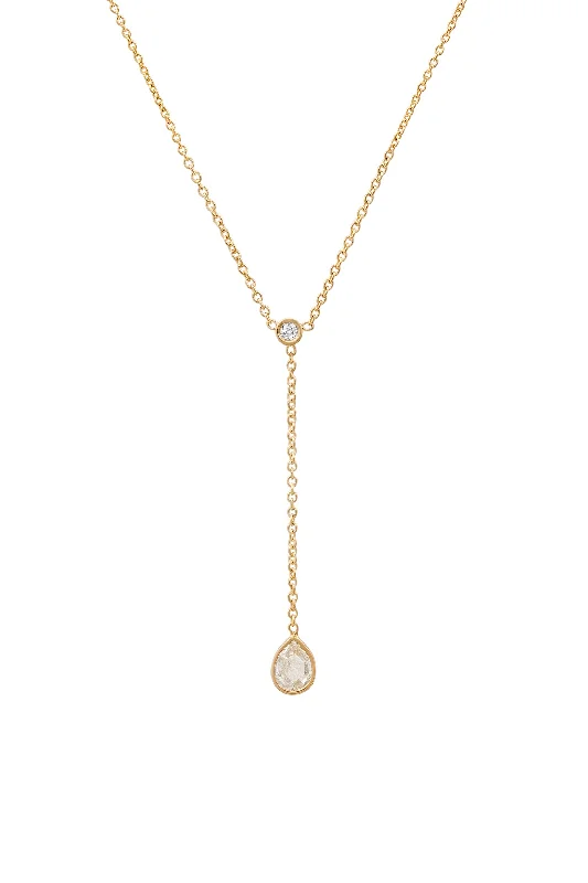 Rose Cut Diamond Lariat No. 2324