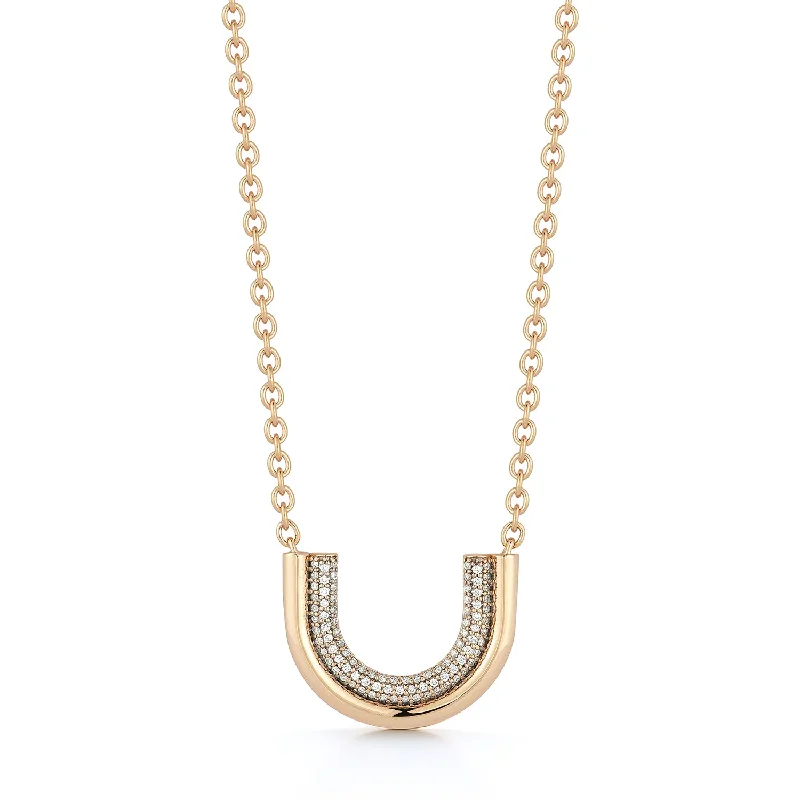 THOBY 18K GOLD AND DIAMOND LARGE TUBULAR NECKLACE