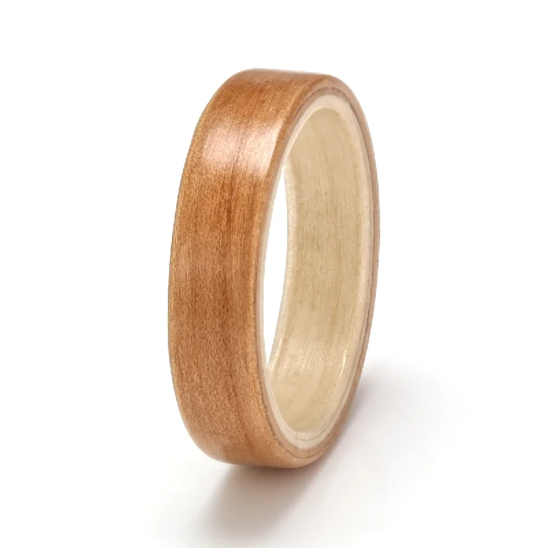 Apple Wood Ring 5mm with Willow