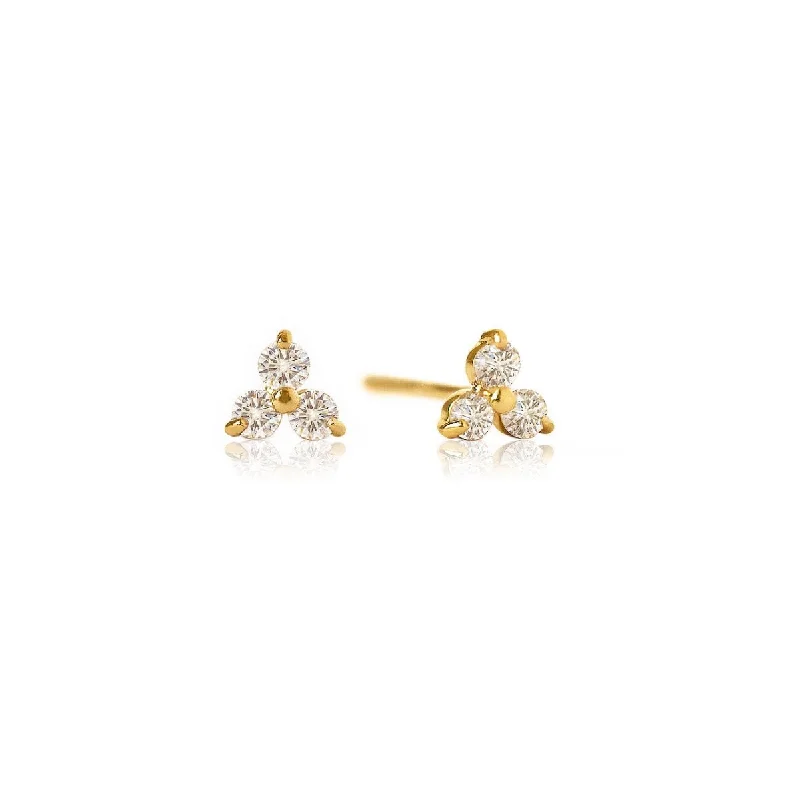 Diamond Clover Studs