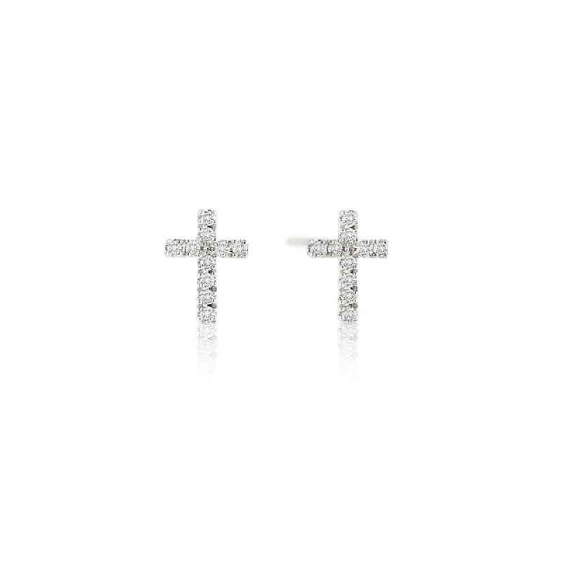 Diamond Cross Studs