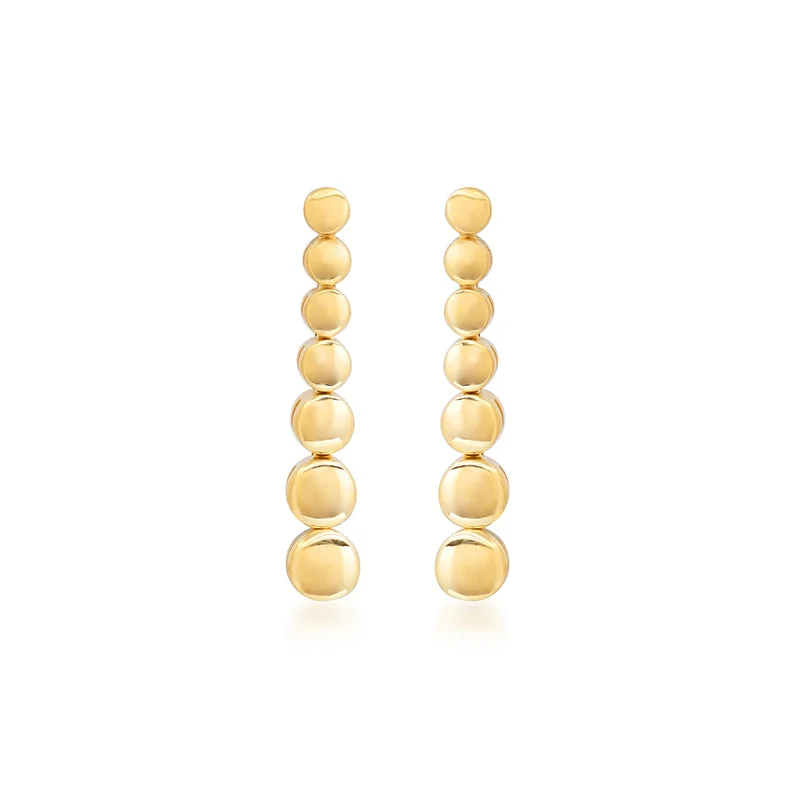 Elegant Pendant Graduated Bezel Tennis Studs