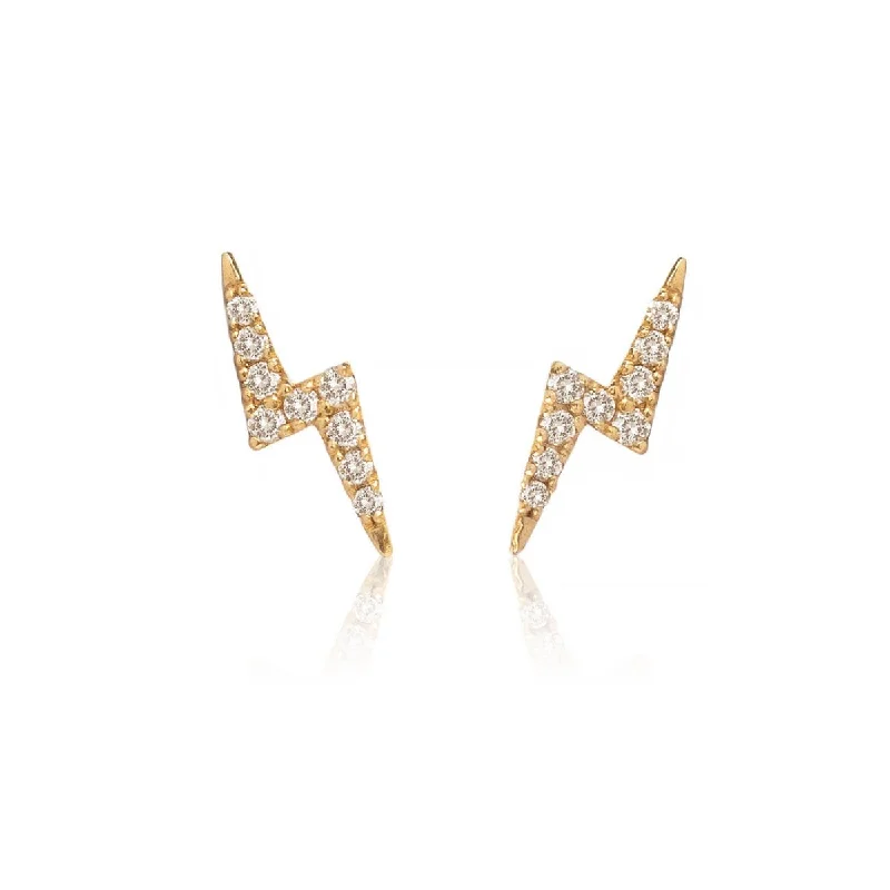 Lightning Bolt Pavé Studs