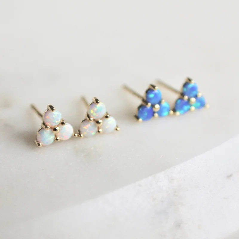 Mini opal stud earrings