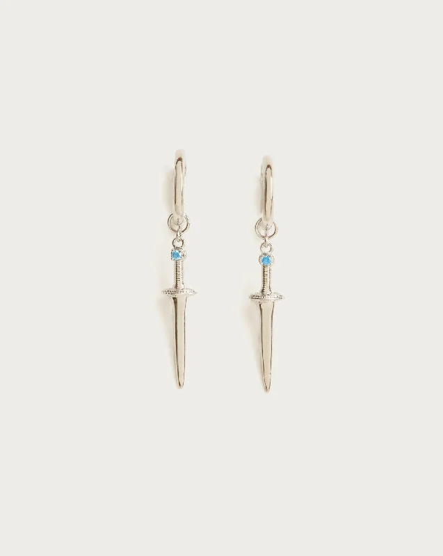 Silver Dagger Earrings