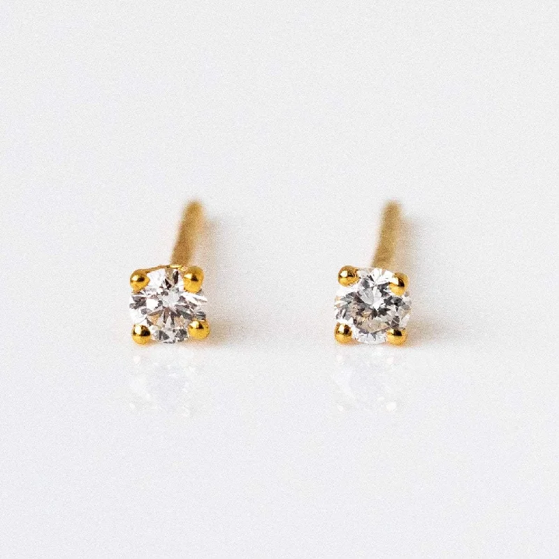 Solid Gold Diamond Studs