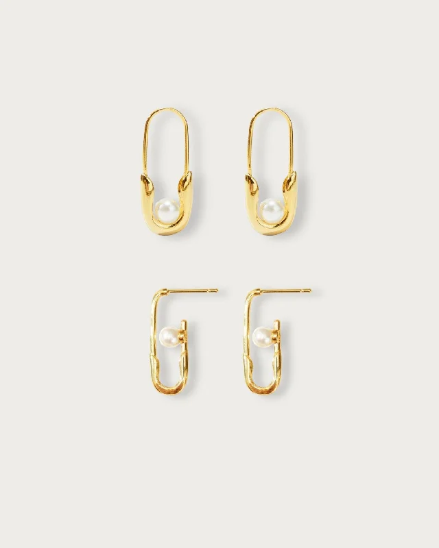 Safety Pin Earrings Set