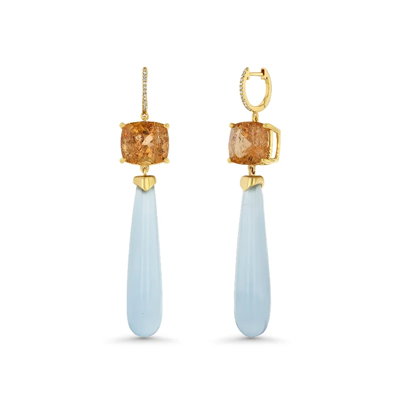 TOPAZ & AQUAMARINE EARRINGS