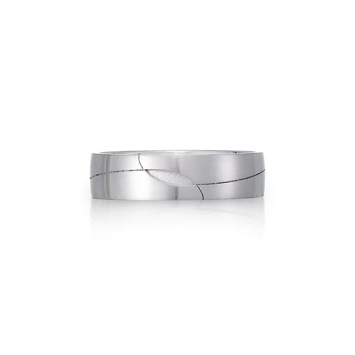 "Subtle Wave" Wedding Band