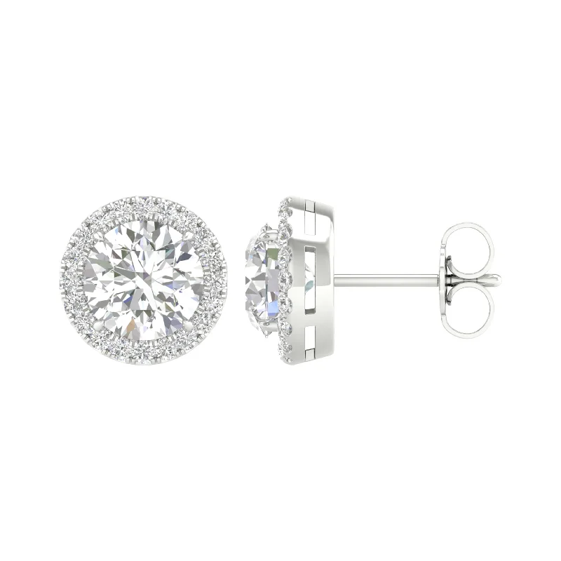 14K 3.25ct Certified Lab Grown Diamond Earrings ( IGI Certified )