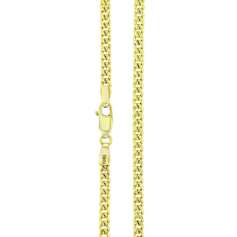 14KT Yellow Gold 7-inch 3MM Cuban Link Bracelet