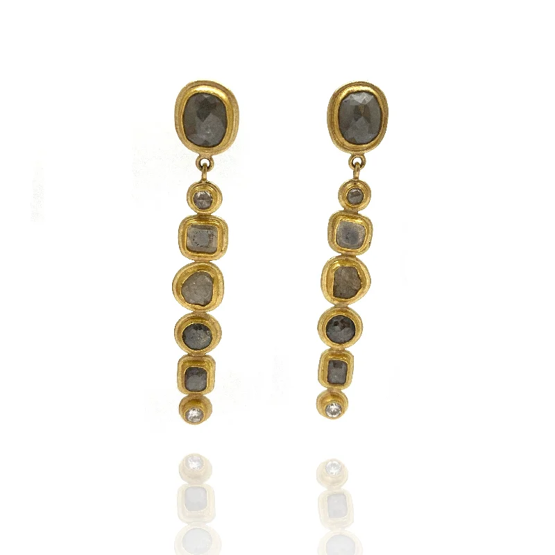 Infinity Necklace 18k & 22k Gold Earrings with Diamonds
