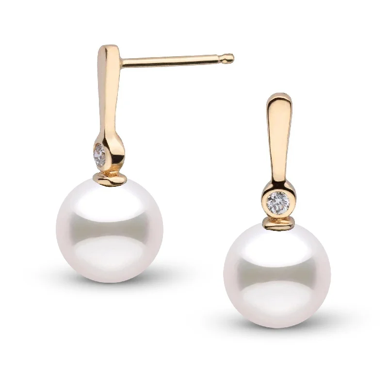 Birthstone Pendant 8.0-8.5 mm Akoya Pearl and Diamond Aspire Collection Earrings