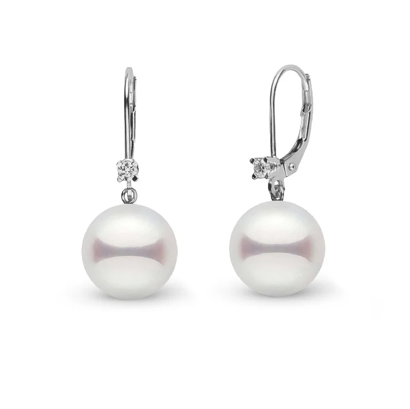 Halo Ring 8.0-8.5 mm Akoya Pearl and Diamond Harmony Collection Earrings