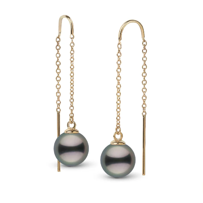 Gemstone Bracelet 9.0-10.0 mm Tahitian Pearl Threader Earrings