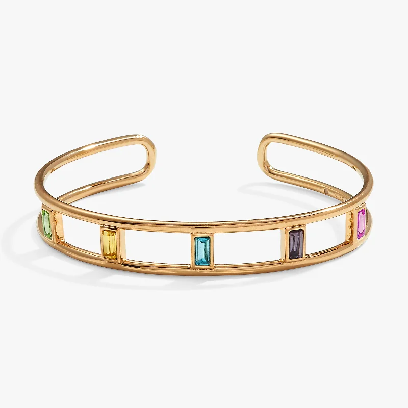 Multicolor Crystal Cuff Bracelet