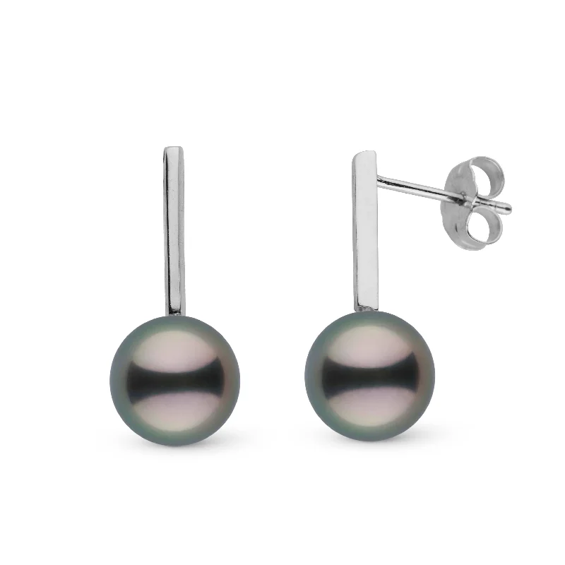Bohemian Necklace Bar Collection 9.0-10.0 mm Tahitian Pearl Earrings