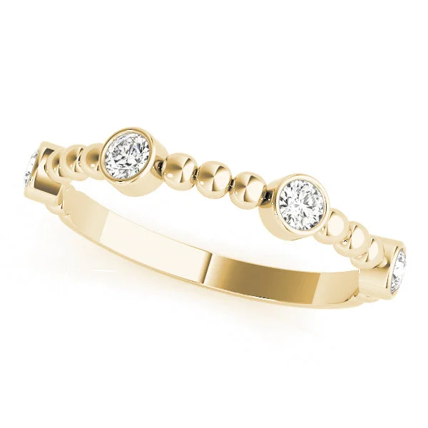 Bead & Bezel Women's Diamond Stacker Wedding Ring