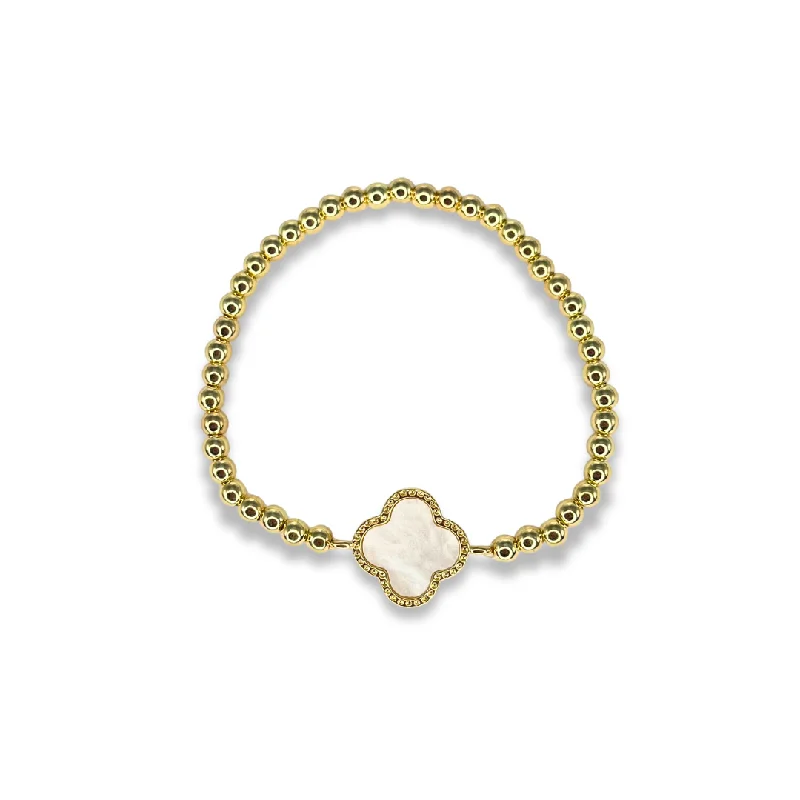 Beaded Clover Bracelet - MOP