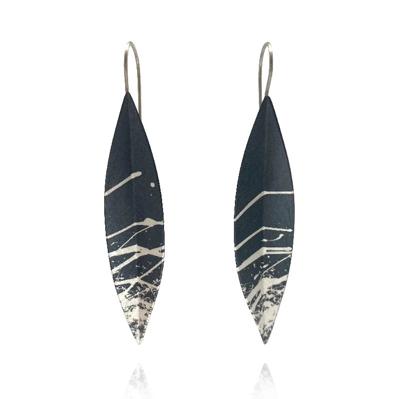 Black & White Splash Earrings