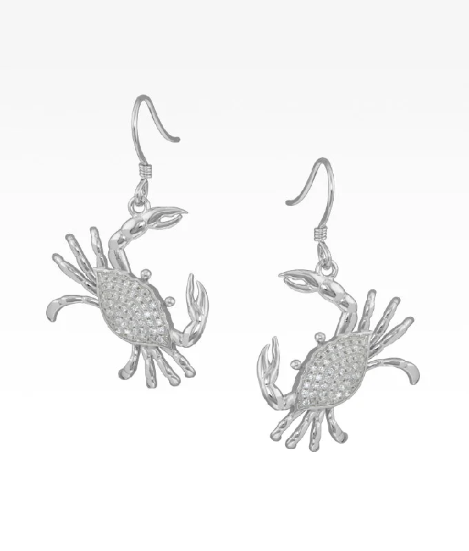 Beaded Bracelet Pavé Crab Earrings