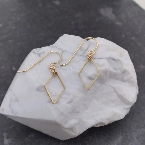 Classic Gold Necklace Brass Mini Diamond Dangles