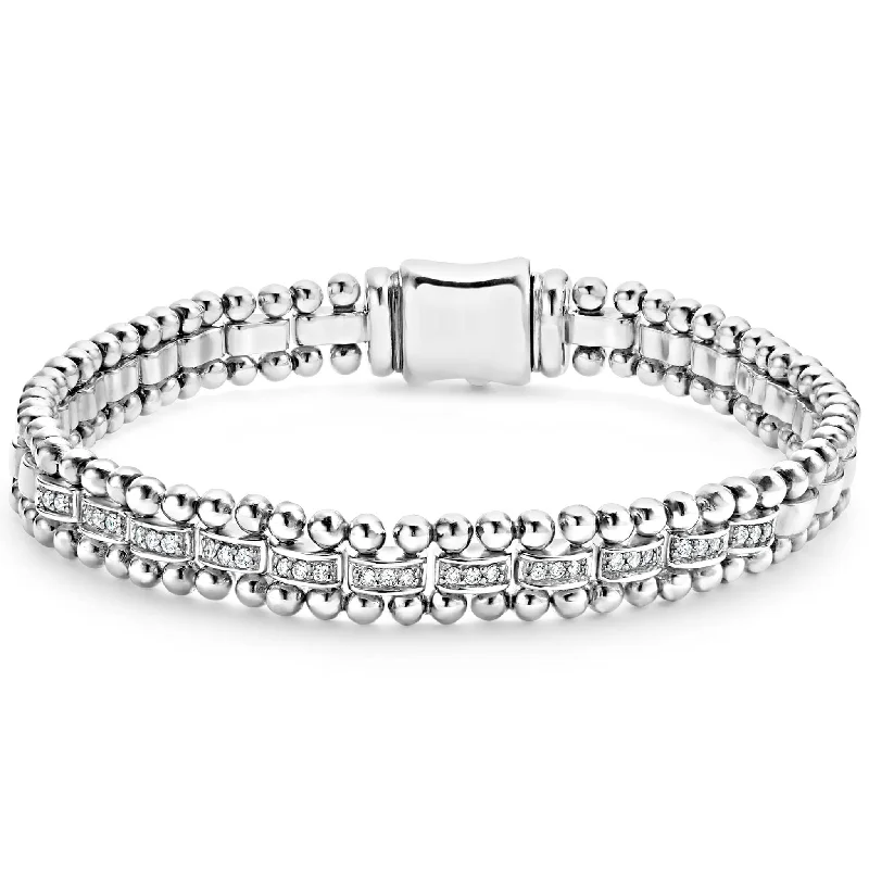 Caviar Spark Diamond Link Bracelet | 7mm