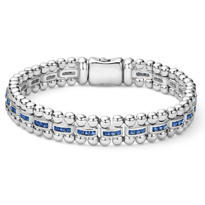 Caviar Spark Blue Sapphire Link Bracelet