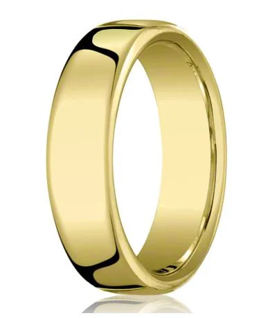 Unique Cuff Bracelet Comfort-fit 14K Yellow Gold Wedding Band with Nouveau-fit Polished Finish – 7.5 mm