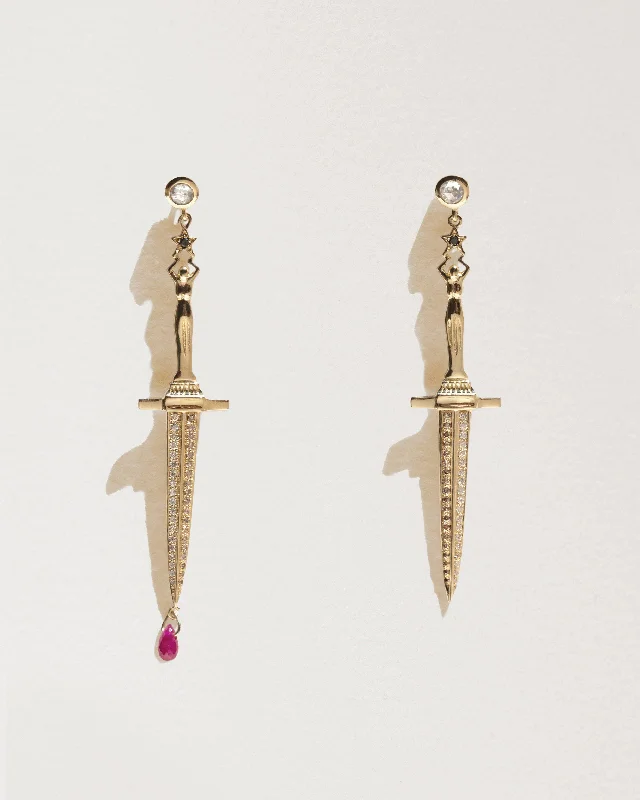 Designer Necklace Dagger Earrings