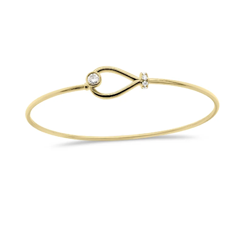 Diamond Loop Bangle Bracelet