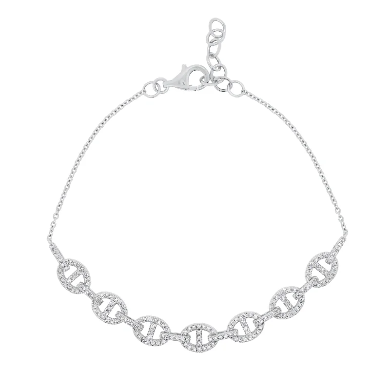 Diamond Tri-Link Fashion Bracelet