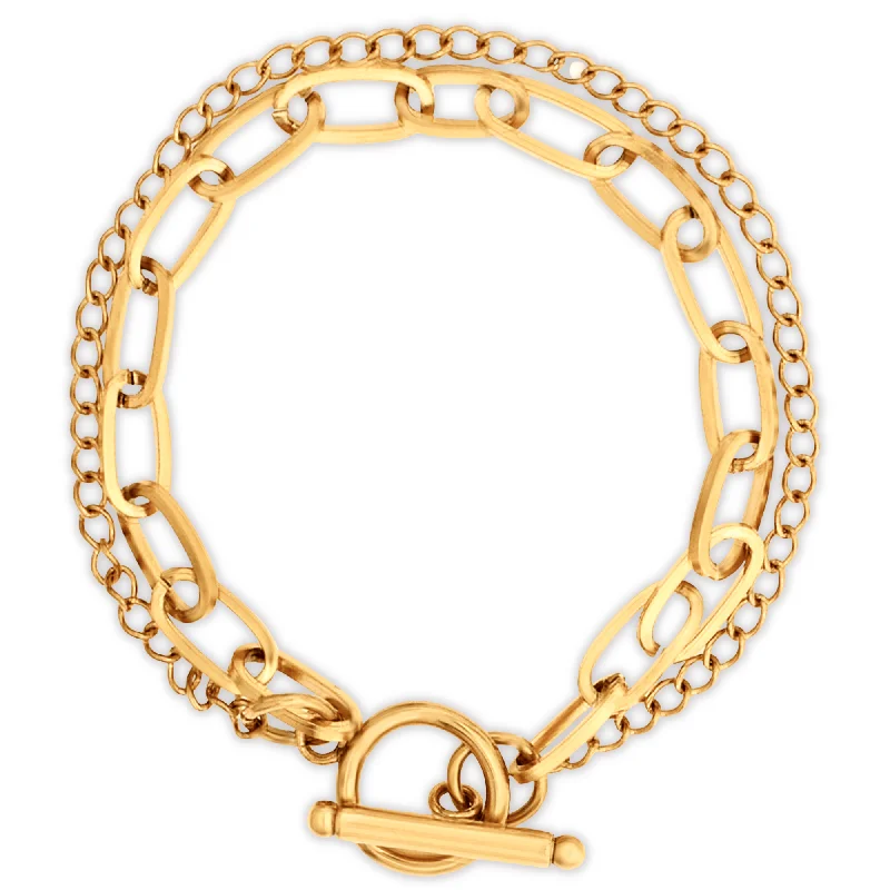 Ellie Vail - Arden Double Chain Toggle Bracelet