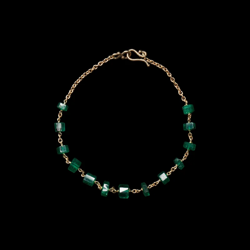 Emerald Crystal Bead Bracelet