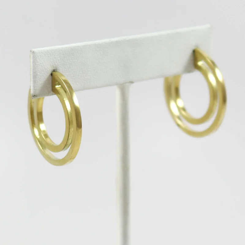 Gold Strata Hoop Earrings