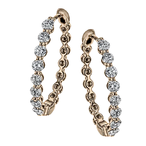 Hoop Earring in 18k Gold with Diamonds