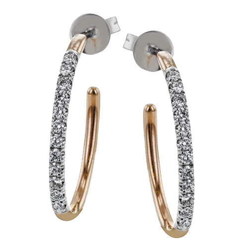 Hoop Earring in 18k Gold with Diamonds