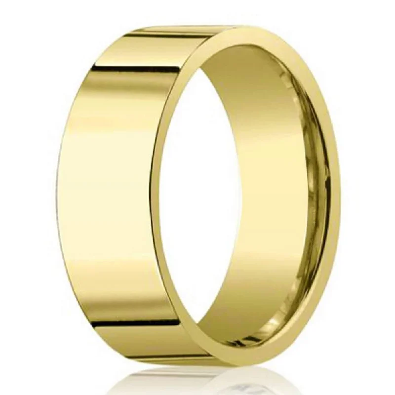 Gold Rope Chain 8mm 14k Yellow Gold Men's Designer Wedding Band